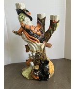 Vintage Fitz And Floyd Halloween Witch Halloween Harvest Candelabra 2003 - $931.23 MXN