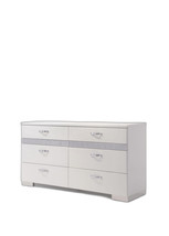 63" White High Gloss Manufactured Wood Eight Drawer Double Dresser - $21,446.71 MXN