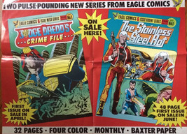 Vtg 1985 Judge Dredd The Stainless Steel Rat Promo Comic Poster - £11.71 GBP
