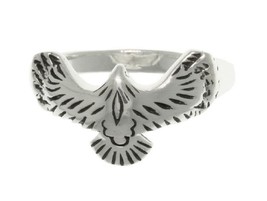 Jewelry Trends Collection Sterling Silver Eagle in Flight Ring Whole siz... - £28.66 GBP