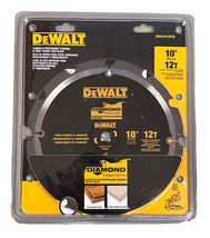 DEWALT 10", 12T Fiber Cement & Laminate Diamond Tipped Saw Blade #DWA31012PCD - $36.47