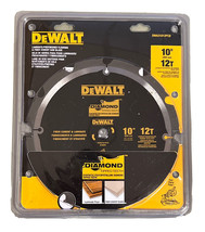 DEWALT 10&quot;, 12T Fiber Cement &amp; Laminate Diamond Tipped Saw Blade #DWA310... - £29.16 GBP