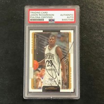 2001-02 Upper Deck MVP #209 Jason Richardson Signed Card AUTO PSA Slabbed RC Mic - £39.27 GBP