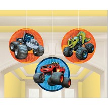 Blaze Monster Machines Honeycomb Hanging Decorations 3 Per Package Party... - £9.53 GBP
