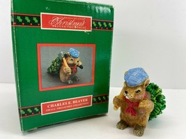 Vintage 1994 House of Lloyd Charles E Beaver Christmas Figurine Ornament - £10.08 GBP