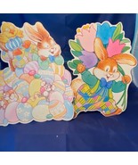 Easter Vintage Die-cut Paper Cardboard Decorations Wall Duck Bunny Eggs ... - £25.89 GBP