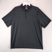 Gerry Black Polo Shirt Men&#39;s XL Brushed Knit Comfort Stretch UPF 40 Shor... - $20.00