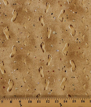Landscape Medley Sand Footprints Beach Cotton Fabric Print by the Yard D774.28 - £9.44 GBP