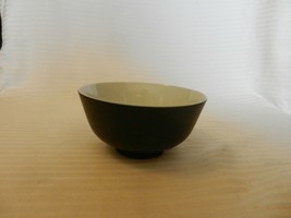 Vintage Black &amp; White Ceramic Rice Bowl 4.5&quot; Diameter x 2.25&quot; Tall - $17.10