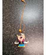 Vintage Popeye The Sailor Man Wind Up Pull String Necklace Toy - $24.74