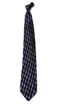 Fumagalli's Mens Geometric Neck Tie 58"L  x 3.75"W Black 100% Silk Made ... - $22.95
