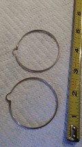 Pair Sterling Silver Hoop Earrings 2&quot; - $15.00