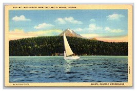 Mt McLaughlin From Lake O&#39; Woods Oregon OR UNP Linen Postcard N26 - £1.48 GBP