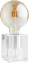 Table Lamp CYAN DESIGN Modern Contemporary Cube 1-Light Clear Crystal Medium - £160.36 GBP