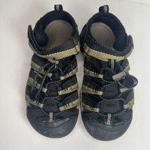 Keen Little Kids Sz 1 Newport H2 Sandals Black Tan Waterproof Hiking Water Shoes - £17.25 GBP