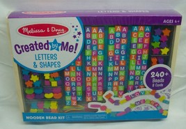 MELISSA &amp; DOUG Created by Me WOODEN BEAD KIT LETTERS &amp; SHAPES 240+ Beads... - £11.68 GBP