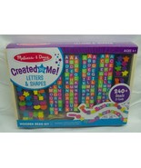 MELISSA &amp; DOUG Created by Me WOODEN BEAD KIT LETTERS &amp; SHAPES 240+ Beads... - £11.73 GBP