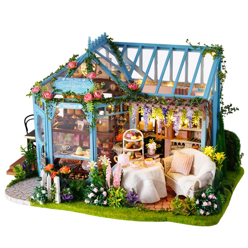 Handmade Diy Dollhouse Wooden Toy Doll House Furniture Assemble Puzzle 3D - £52.76 GBP+