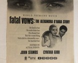 Fatal Vows Tv Print Ad John Stamos Cynthia Gibb TPA4 - £4.68 GBP