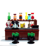 Minifigures Blocks Bar Room Alcohol Fors - $521.12 MXN