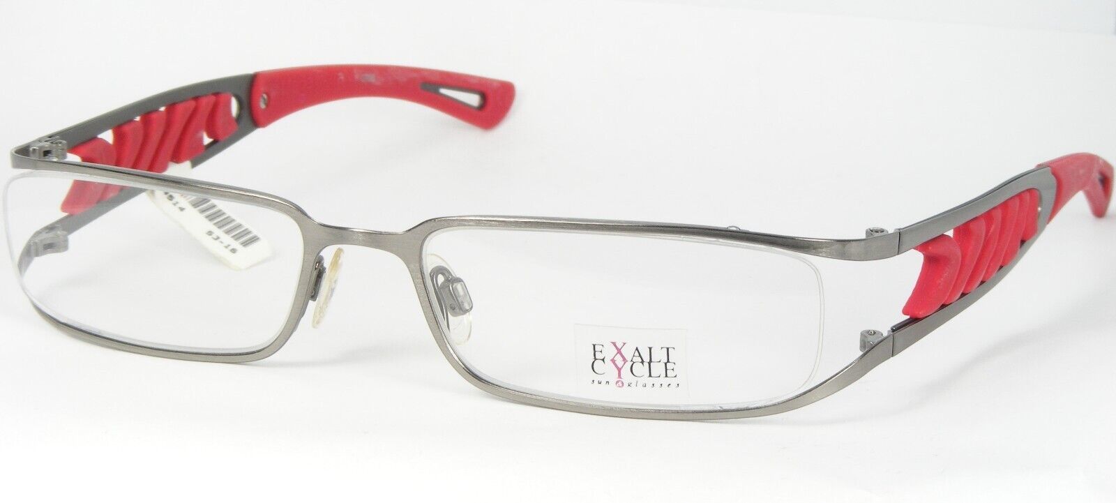 Exalt Cycle EXRUBBER 4 Gebürstet Silber-Grau Brille 53-18-135mm Italien - $114.29