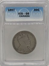 1907 .50 Cent Coin, Graded ICG - G6 (Free Worldwide Shipping) - £23.19 GBP