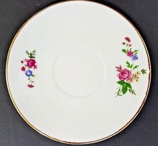 Saucers White W/Pink Florals set Of 6 Japan 4 1/4&quot; to 5 1/4&quot; Vintage - $14.01