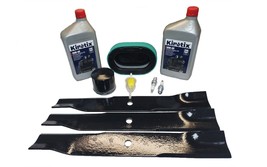 Maintenance Tune Up Kit Blades Oil Fuel Filter for 52&quot; Hustler Raptor &amp; ... - £68.48 GBP
