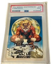 Marvel Masterpieces Comic Card 1992 Sky Box PSA 9 X-Men Sabretooth #78 POP 18 rc - £395.64 GBP