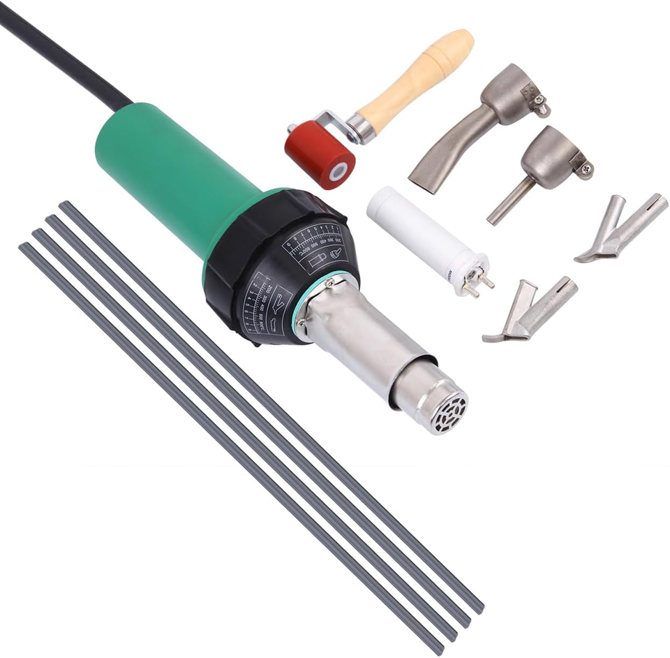 1500 W 110 V Plastic Welder Kit Hot Air Gun, 30-680℃ Adjustable Temperat... - $120.48
