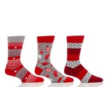 Men&#39;s Canadian Crew Socks Yo Sox Premium Blend 3 Pairs Red White Motifs ... - $26.72