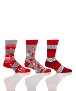 Men&#39;s Canadian Crew Socks Yo Sox Premium Blend 3 Pairs Red White Motifs ... - $36.29 CAD
