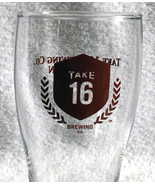 TAke 16 Brewing Co Beer Pint Glass 14 oz Luverne Minnesota - £17.01 GBP