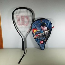 Wilson Titanium Tennis Racquet Racquetball with Cover 3 7/8&quot; Grip - £11.86 GBP