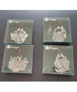 Longaberger 1997 Pewter Christmas Tree Ornaments Set of 4 NIB*ORNAMENTS*... - $24.75