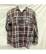 Quiksilver Purple Blue White Plaid Long Sleeve Men Flannel Shirt XL - $20.56 CAD