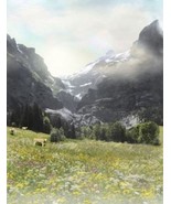 32.5&quot; X 43.5&quot; Panel Call of the Wild Digital Meadow Cotton Fabric D374.91 - $17.14 CAD