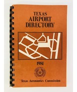 Texas Airport Directory 1981 Texas Aeronautic Commission Houston Dallas ... - £79.12 GBP