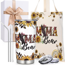 Mothers Day Gifts for Mom Her Women, Mama Bear Tumbler &amp; Tote Bag Gift Box Set, - £21.18 GBP