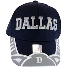Dallas Texas Men&#39;s Stars &amp; Stripes Adjustable Baseball Cap (Script Navy/Gray - £11.67 GBP