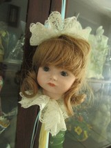 PORCELAIN BLUE EYES BLONDE Head doll key keeper 8&quot; - £15.56 GBP