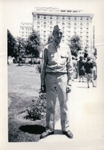 Vintage Soldier Standing In Mormon Temple Grounds Salt Lake City WWII 1940s - $4.99