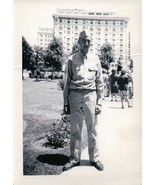 Vintage Soldier Standing In Mormon Temple Grounds Salt Lake City WWII 1940s - $6.84 CAD