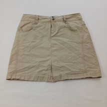 Columbia AL5115 Women&#39;s Tan/Khaki Cotton Blend Skirt Pockets Size 10 Waist 32&quot; - $18.21