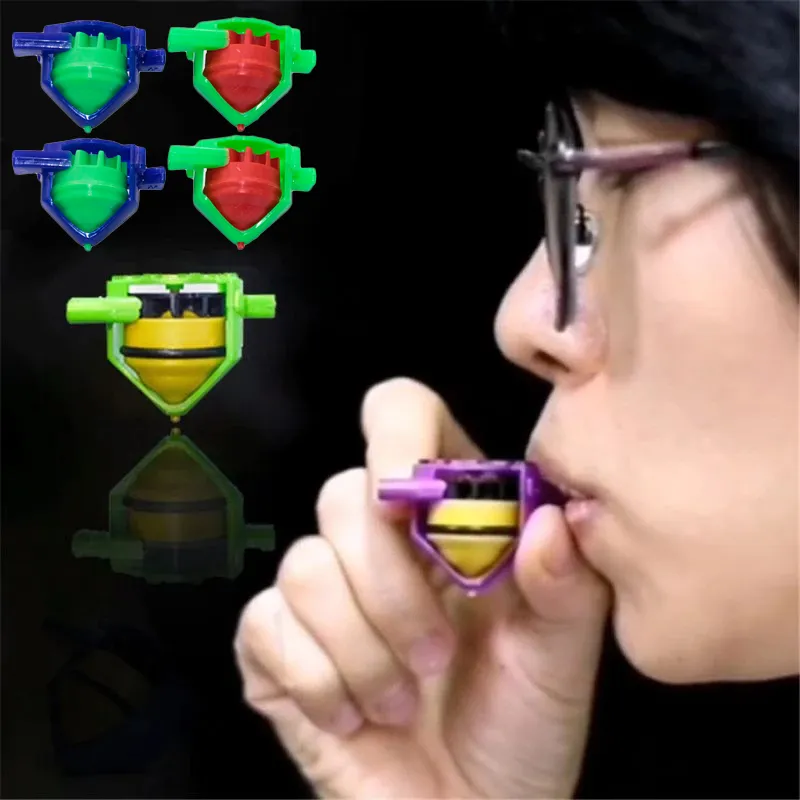 1/2/5Pcs Colorful Spinning Top Plastic Gyroscope Novelty Whistle Spinning Tops - £6.73 GBP+