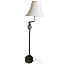 Lowes Adjustable Arm Floor Lamp Faux Marble Aged Bronze  - $26.72