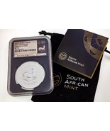 2017 Afrique Du Sud Argent 1 Rand 50E Anniversaire NGC SP70 FDOI Avec CoA - $2,748.39 MXN