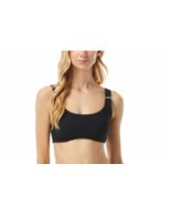 MSRP $78 Michael Kors Women&#39;s Black Stretch Textured Bikini Top Black Si... - $656.04 MXN
