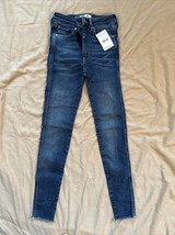 Free People Women&#39;s Skinny Capri  Blue Jeans Denim Blue Size 24, NWT - $949.97 MXN