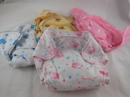 Flannel Diapers fitted for newborn baby no hook and loop set of 4 - $16.82